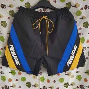 Rhude Hydro Logo-Print Shorts Black